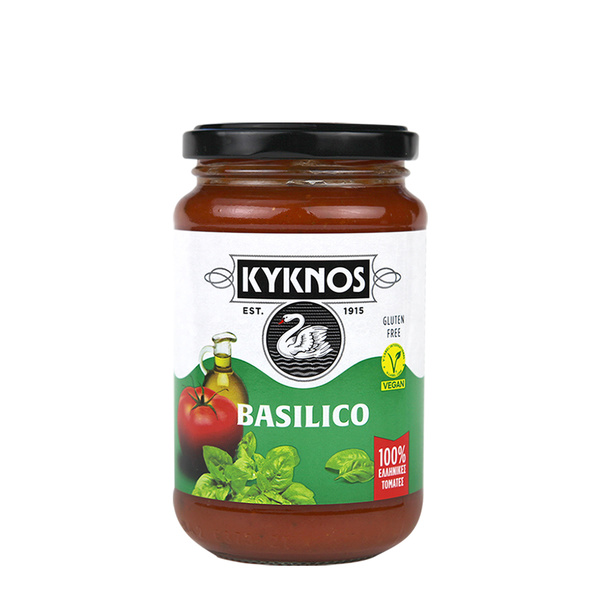 Tomatensauce mit Basilikum (350g) Kyknos